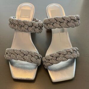 Rhinestone ladies women size 6 1/2 slide. Great for prom, weddings, homecoming.